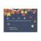Navy Blue Autumn Wedding RSVP Card Maple Leaves