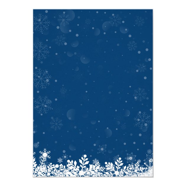 Navy Blue Baby Its Cold Outside Winter Baby Shower Invitation