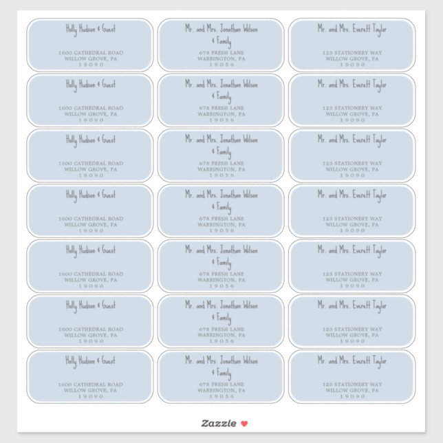 Navy-blue Baby Shower Guest Address Labels (Sheet)