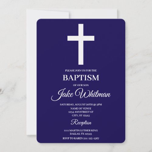 Navy blue Baptism