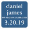 Navy Blue Bar Mitzvah Favor Tag