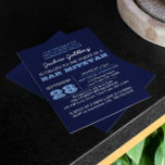 Navy Blue Bar Mitzvah Invitation with Name Logo<br><div class="desc">These casual chic invitations are perfect for any Bar Mitzvah celebration. Each line of text is fully customizable to say just what you want!</div>