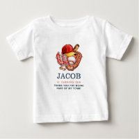 Navy Blue Baseball Kids Birthday Party Watercolor 