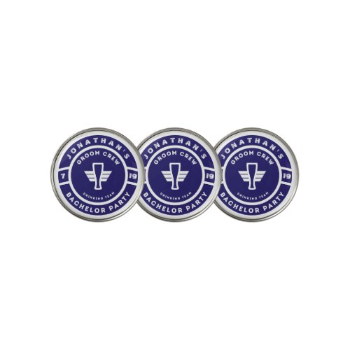 Navy Blue Beer Badge Bachelor Party Branding Golf Ball Marker