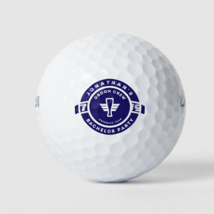 Navy Blue Beer Badge Bachelor Party Branding Golf Balls