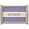 Navy Blue Beige Stripes & Monogram