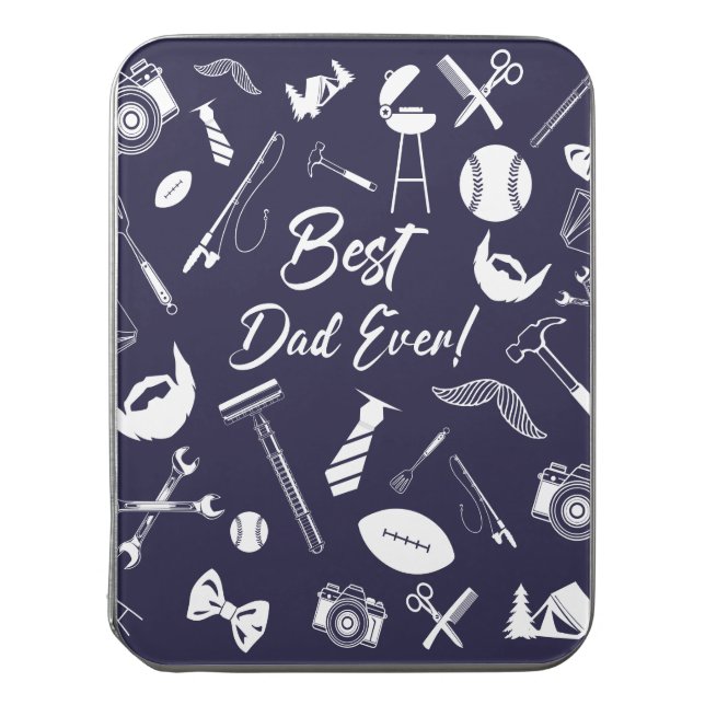  Navy Blue Best Dad Ever  Jigsaw Puzzle (Lid Vertical)
