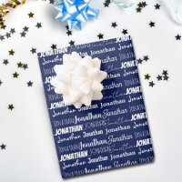 Navy Blue Birthday Custom Name Collage