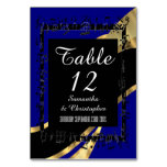Navy Blue, Black And Gold Personalized Number Table Number at Zazzle