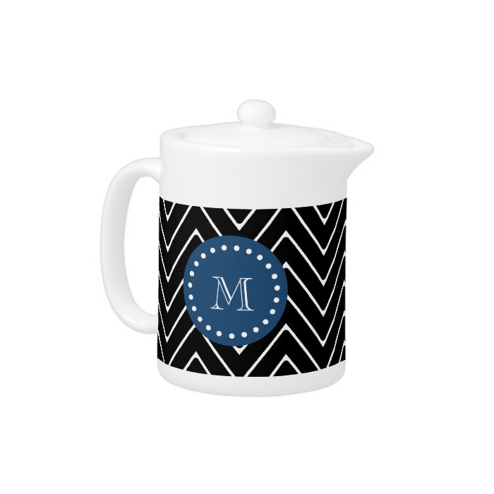 Navy Blue, Black and White Chevron Pattern  Your