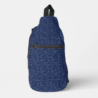Navy Blue Blossom Sling Bag