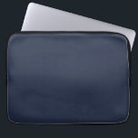 Navy Blue Blue Laptop Sleeve<br><div class="desc">This dark shade of the world's most popular color was once called marine blue and has been used by the British Navy since the eighteenth century. Navy blue represents trust and stability and is less attention-seeking than lighter shades of blue. Navy blue is conservative and evokes feelings of tradition and...</div>