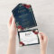 Navy Blue Blush Burgundy Gold Geometric Wedding