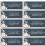 Navy Blue Blush Pink Floral Wedding Guest Address Sticker<br><div class="desc">Easy to personalize, names and addresses / individual wedding shipping address label stickers for guests. The design features a stunning bouquet of Navy blue , peach , navy flowers / roses with matching leaves. Please find more matching designs and variations in my "blissweddingpaperie" store. And feel free to contact me...</div>