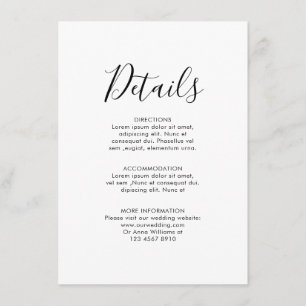 Navy Blue Blush Pink Rose Boho Wedding Details Enclosure Card