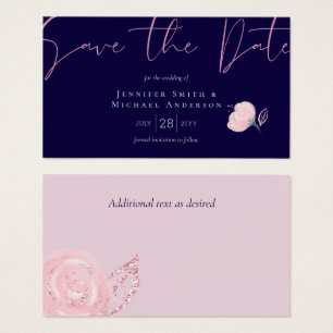 Navy Blue Blush Pink Rosegold Wedding Budget