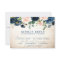 Navy Blue Blush Rose Rustic Country Botanical