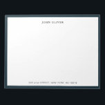 Navy blue border Business Formal  Notepad<br><div class="desc">Personalized , Classic and elegant Notepad with Navy blue border. You can easily change the font to any style or color of your choice by clicking on "Edit this design template" boxes on the right hand side of the item, or click the blue "Customize it" button to arrange the text,...</div>