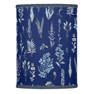 Navy Blue Botanical Meadow Lamp Shade