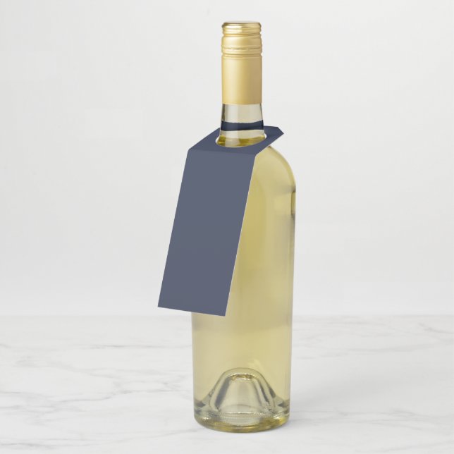 Navy Blue Bottle Hanger Tag (Angled)