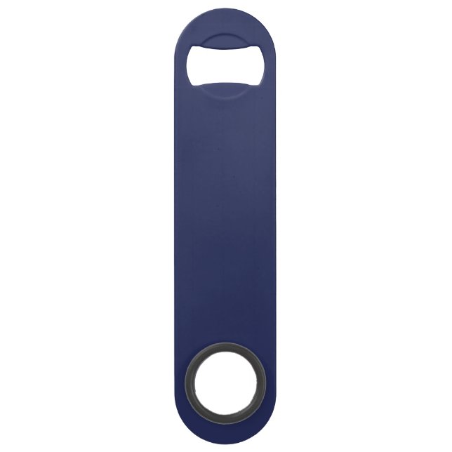 Navy Blue Bottle Opener Custom Text Bar Key Gift (Front)