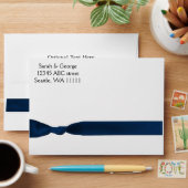 navy blue bow envelopes (Desk)