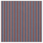 navy blue, brick red, light gray, off-white stripe fabric