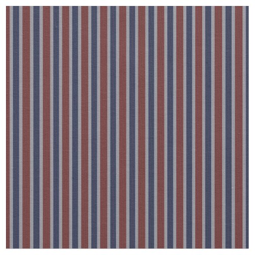 navy blue, brick red, light gray, off-white stripe fabric