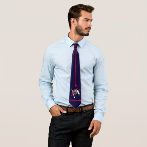 Navy Blue Bright Abstract Design Stylish Neck Tie