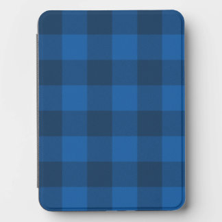 Navy Blue Buffalo Plaid Gingham Kindle Cover
