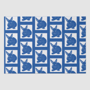 Navy Blue Bunnies Tissue Paper