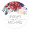 Navy Blue Burgundy and Blush Floral Elegant