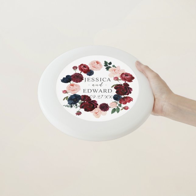 Navy blue burgundy blush crown Wham-O frisbee (In Hand)