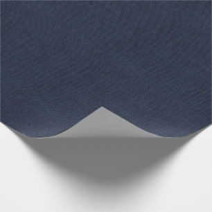 Navy Blue Burlap Texture Wrapping Paper