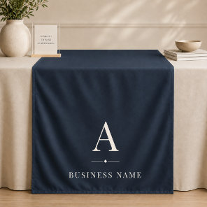 Navy Blue Business Branded Table Runner Banner Tapestry