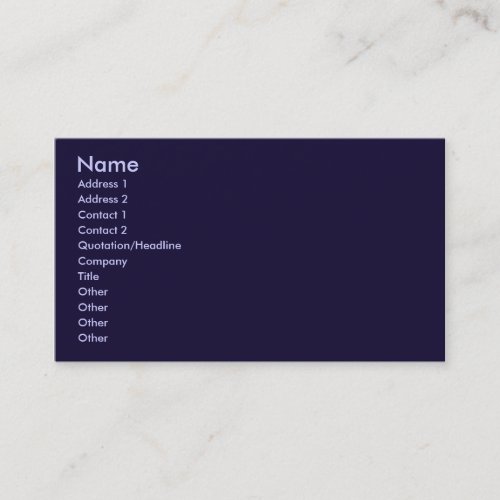 navy blue business card template