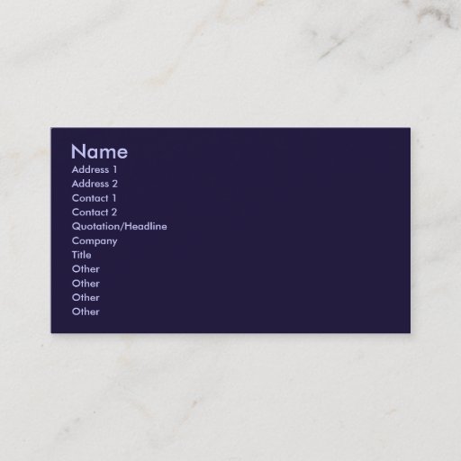 Customizable navy blue business card template