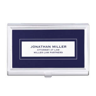 Navy Blue Business Card Case