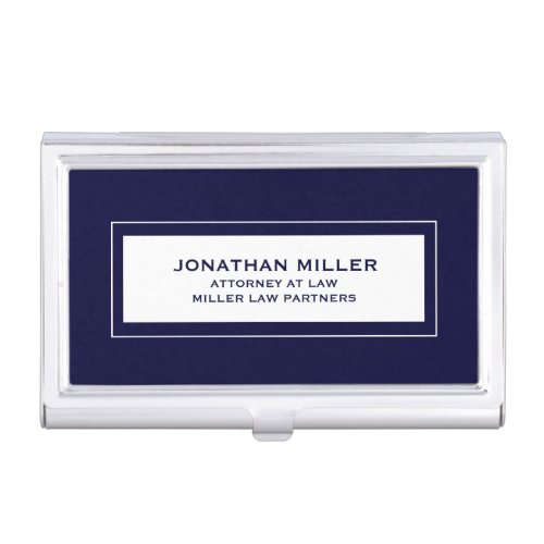 Navy Blue Business Card Case