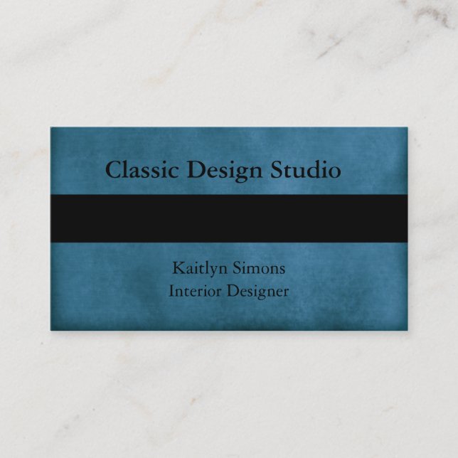 Navy Blue Business Cards (Front)