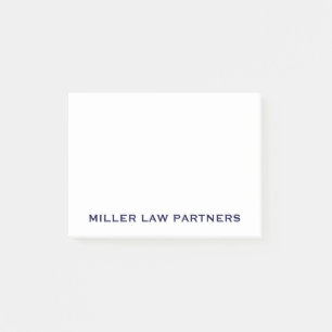 Navy Blue Business Name Post-it Notes