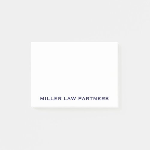Navy Blue Business Name Post_it Notes