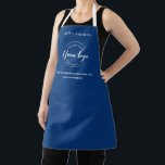 Navy blue Business Promotion Personalized Logo  Apron<br><div class="desc">Enhance your professional image and promote your business with these customizable white logo aprons. Perfect for various industries and occasions, these aprons allow you to showcase a name with your logo, website and social media handle and create a cohesive and branded look for your staff or corporate event. Whether you...</div>