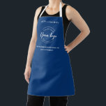 Navy blue Business Promotion Personalized Logo  Apron<br><div class="desc">Enhance your professional image and promote your business with these customizable white logo aprons. Perfect for various industries and occasions, these aprons allow you to showcase a name with your logo, website and social media handle and create a cohesive and branded look for your staff or corporate event. Whether you...</div>