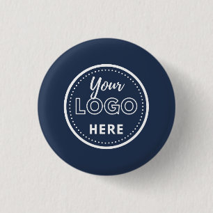 Navy Blue Business Promotional Corporate Logo Button