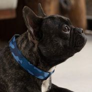 Navy Blue Camo Pattern Dog Pet Collar at Zazzle