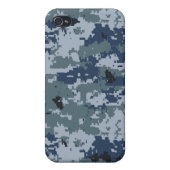 Navy Blue Camouflage iPhone 4 Speck Case (Back)