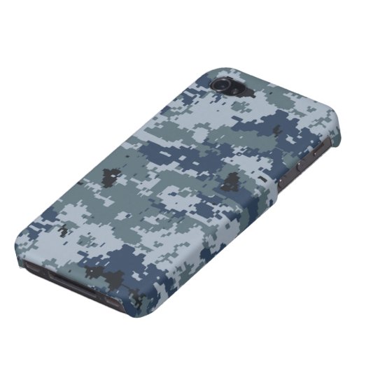 Navy Blue Camouflage iPhone 4 Speck Case (Bottom)