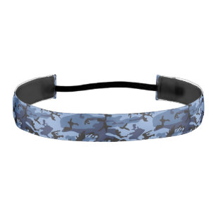 Navy Blue Camouflage, Military, Army Athletic Headband