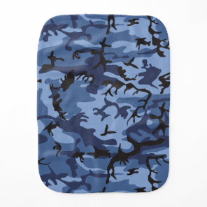 Navy Blue Camouflage, Military, Army Baby Burp Cloth